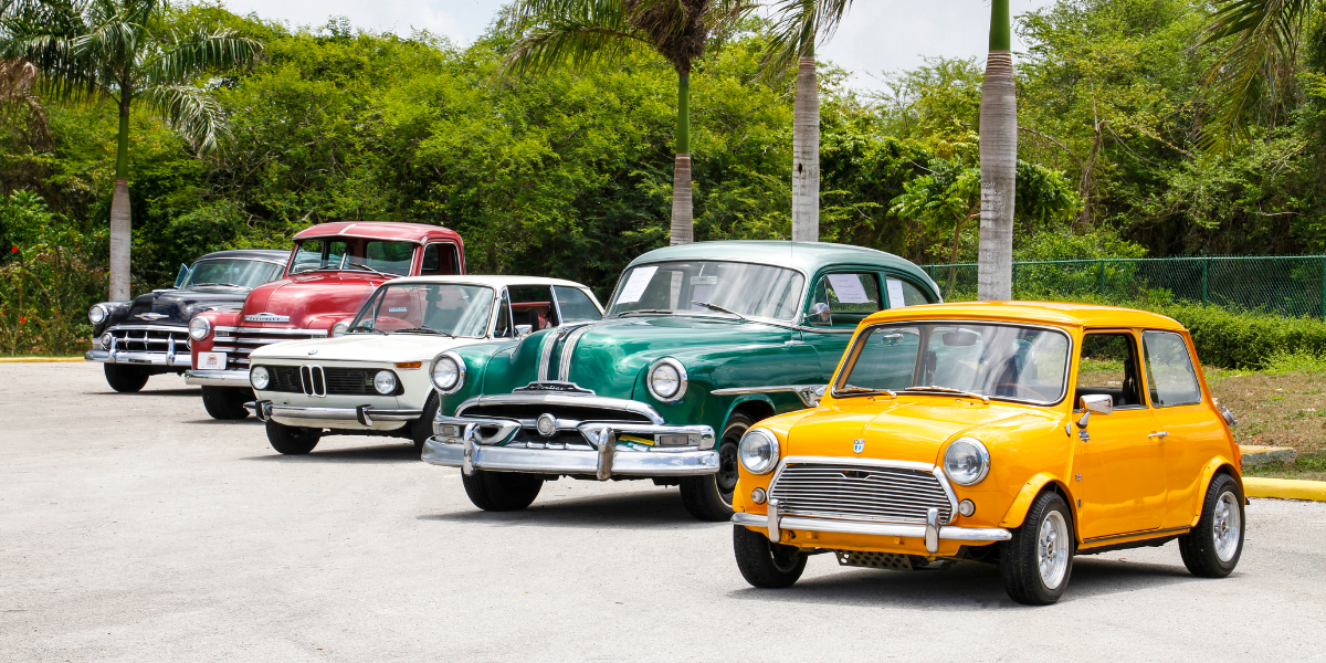 Antique Car Lineup
